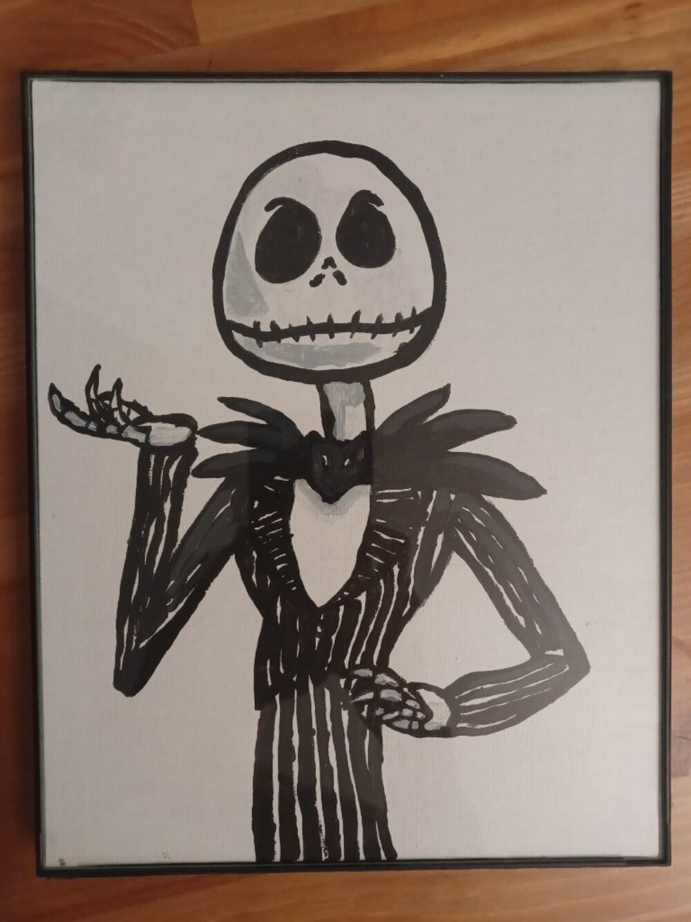 Jack Skellington Original Painting Framed Nightmare Before Christmas Halloween